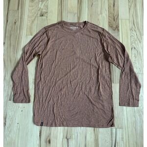Duckworth Vapor Shirt Mens 2XL Orange Rambouillet Wool Long Sleeve USA